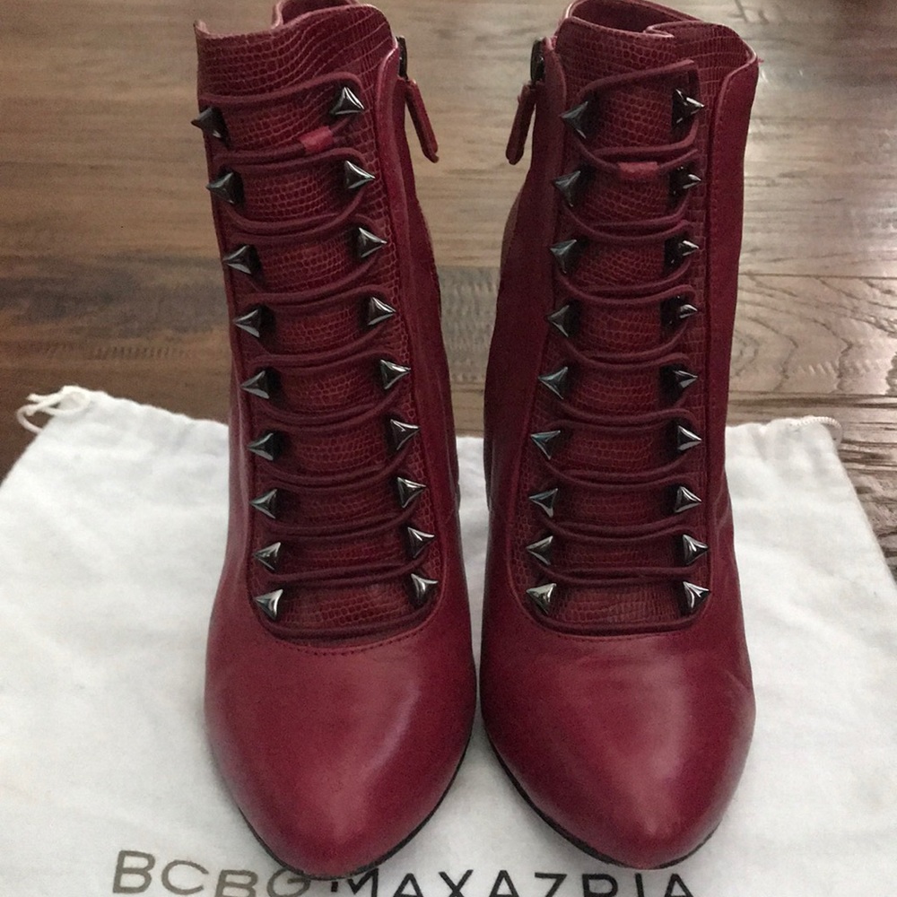 BGBG Maxazria Leather Red Booties